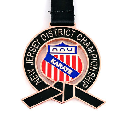 satın al Özel Taekwondo Madalyası Medalyosu Renkli Doldurulmuş Yumuşak Enamel ile Baskı Çevrimiçi üretim