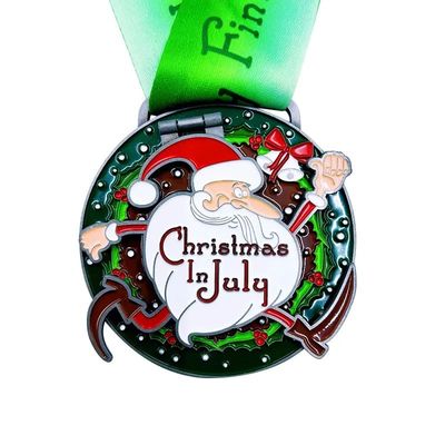satın al Temmuz Noel Koşu Madalyaları Maraton Bitirici Ödülü Flip Top Madalyaları Çevrimiçi üretim