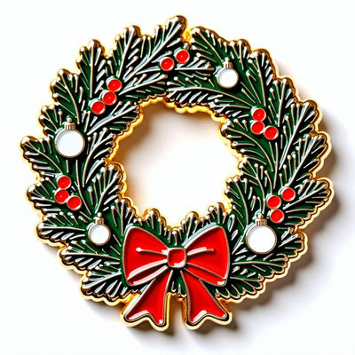 satın al Çam meyveleri ve yaylı Noel çelenk buzdolabı mıknatısı Çevrimiçi üretim