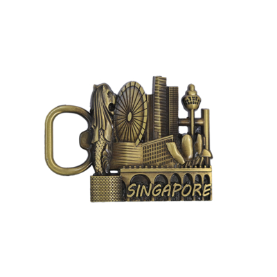 satın al Antika Altın Singapur İşaret Şişe Açıcı Vintage Metal Ölçümle döküm 2. tur.5 Çevrimiçi üretim