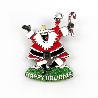Noel Yarım Maratonu için 2D / 3D Santa Pin Badge ve Güvenlik Pin