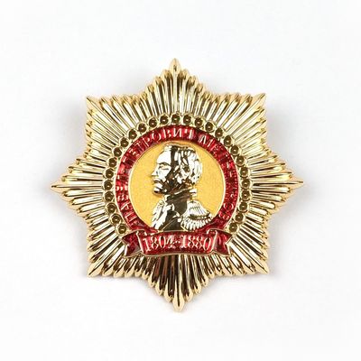 3D Enamel Altın Finish Güvenlik Pini Destesiyle Özel Metal Pin Rozetleri
