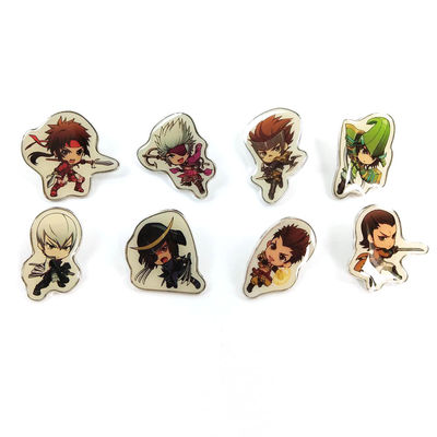 Offset Baskılı Şeffaf Karikatür Enamel Pins Spor Etkinlikleri Tanıtımları İçin Özel