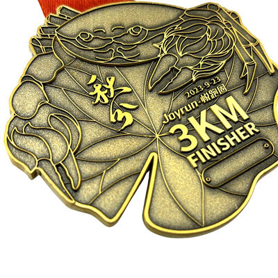 3KM Finisher Yumuşak Enamel Madalyası Hatıra Ödülü / Cadılar Bayramı Ödülü Madalyaları